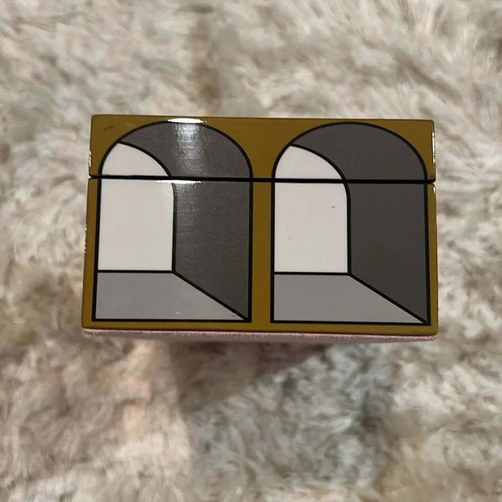 Jonathan Adler Lacquer Arcade Small Box in Gray/Yellow